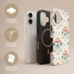 Lotus - Bloemen - Roze Toughcase MagSafe Apple iPhone 17 klein 1017 -USP_Lagen_DE