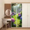 Natuur - Hortensia - Bloemen - Groen deurposter klein -sfeer3