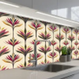 Waaier - Motief - Kleurrijk keuken achterwand 2 middel 871 -3d_schuin