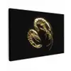 Garnalen - Zwart - Goud - Dieren canvas 2cm klein -z3d