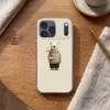 Knuffelbeer - Oranje bloemen - Vriendelijk Telefoonhoesje iPhone 17 Pro Max klein -sfeer1