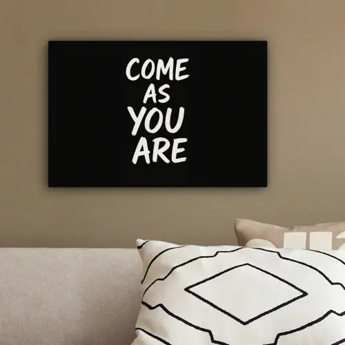 Quote - Zwart - Simpel canvas 2cm klein -sfeer3