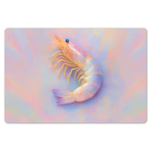 Garnaal - Subtiele structuur - Blauw - Roze Placemat vinyl groot -zzsfeer1_Kitchenyeah-website