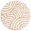 Beige - Aardspatroon Wandcirkel kunststof plaat 5mm dik klein -3d