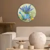 Gieter - Lavendel - Bloesems Akoestische PET Vilt - Rond klein -sfeer1