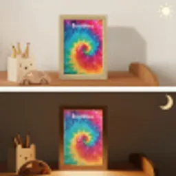 Kleurrijk - Regenboog - Spiraal Light Box met kabel (Kinderlampje) klein -sfeer3_kind
