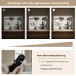 Portret - Vrouw - Penseelstreken - Goud Light Box met batterij (Wandlamp) middel -USP_dimbaarNL