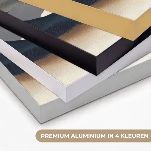 Bergen - Donkerblauw - Landschap Textielframe zwart klein -USP_kleurenNL