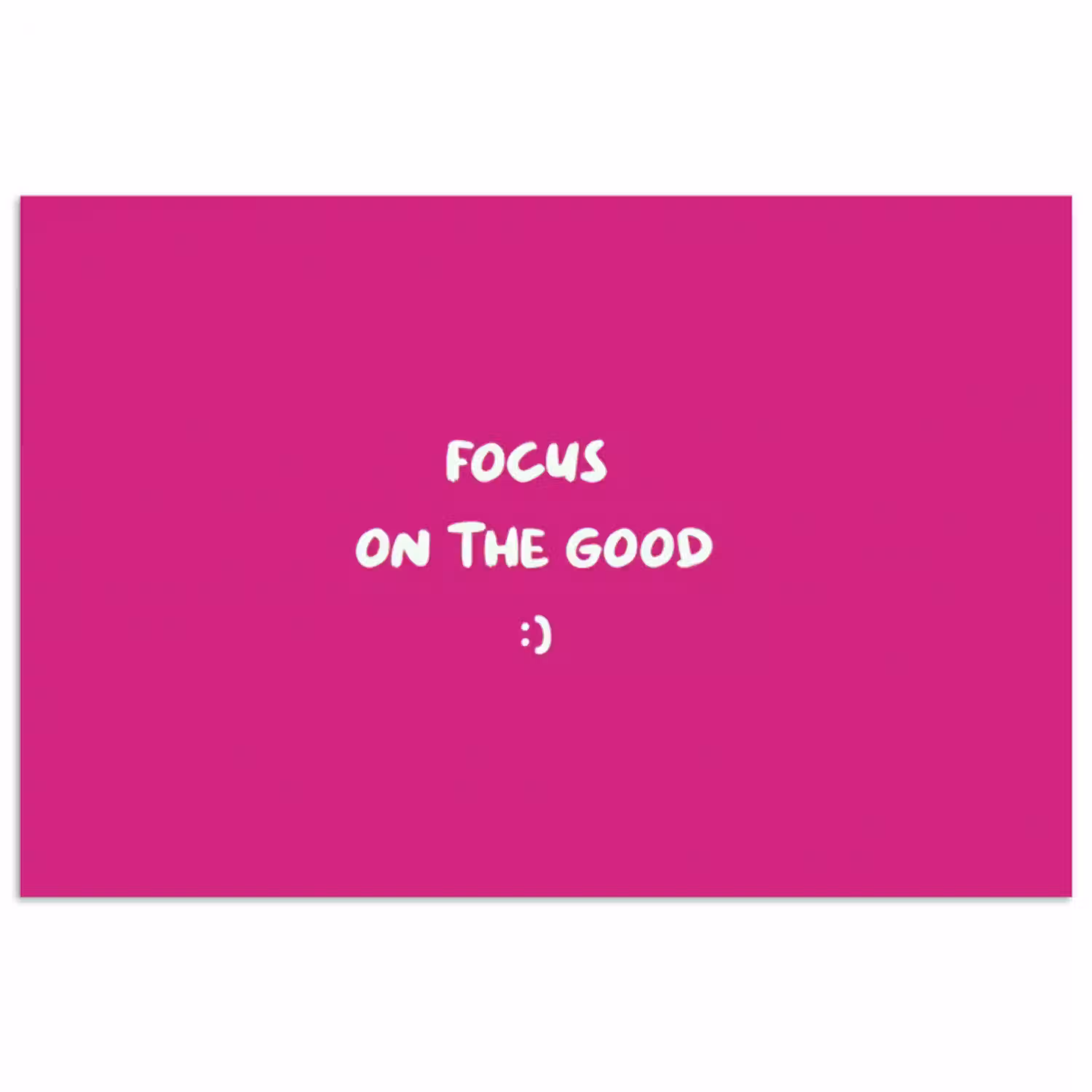Focus - Smiley - Roze poster papier klein -3d