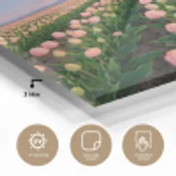 Tulpen - Landschap - Roze plexiglas 5mm klein -sfeer2