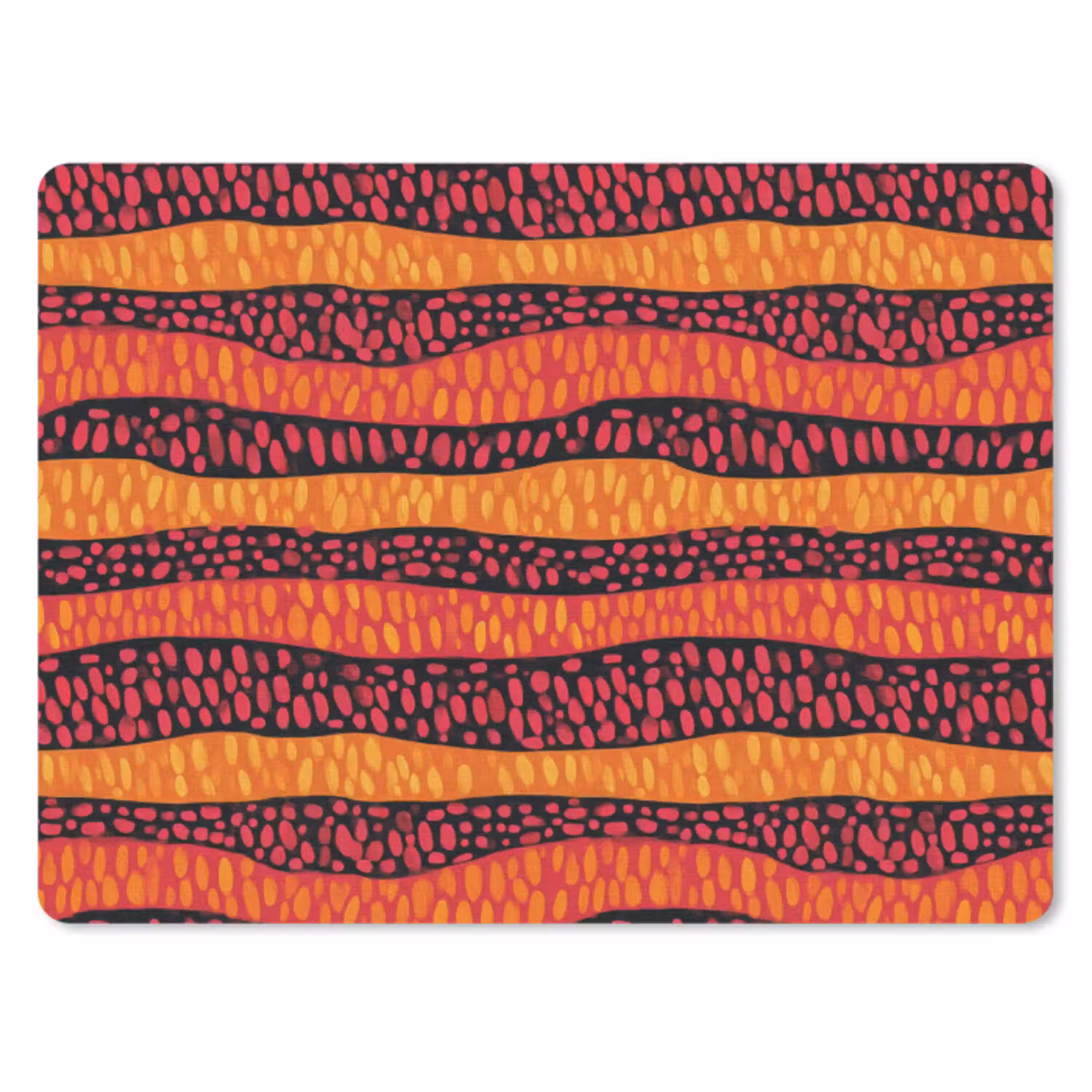 Oranje - Roze - Expressief - Patroon muismat rubber klein 262 -3d