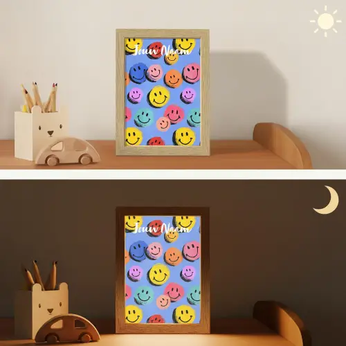Smileys - Kleurrijk Light Box met kabel (Kinderlampje) klein -sfeer3_kind
