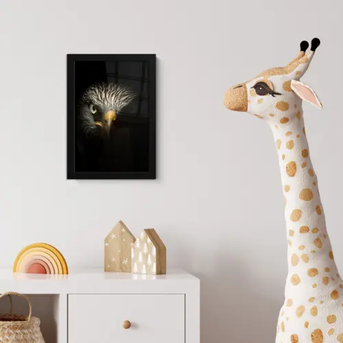 Vogel - Adelaar - Roofvogels - Oog - Snavel - Licht fotolijst zwart zonder passe partout klein -usfeer4_kinderkamer
