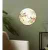 Takken - Bloemen - Vogeltjes - Roze Wandcirkel kunststof plaat 5mm dik klein -sfeer3