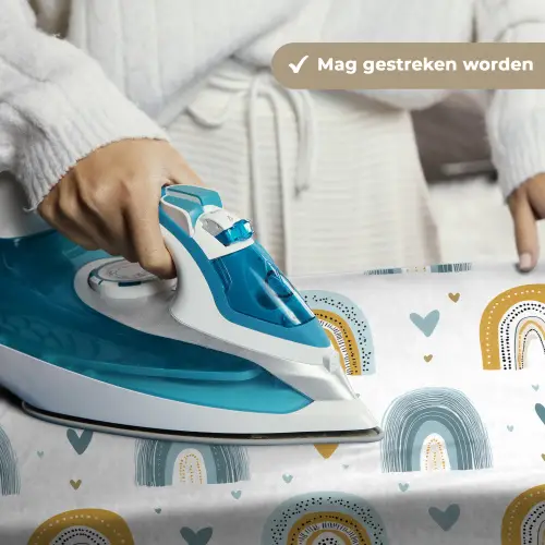 Patroon - Regenboog - Hartjes Wandkleed katoen klein -sfeer9
