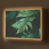 Varenblad - Groen - Structuur - Wazig Light Box met batterij (Wandlamp) middel -z3d_website