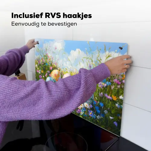 Grasveld - Eieren - Bloemen Inductie beschemer met haakjes klein -ky-ophangen-nl