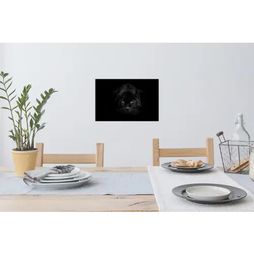 Panter - Dieren - Zwart - Ogen Muursticker klein -eettafel