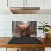 Schotse hooglander - Bos - Koe - Dieren - Natuur keuken achterwand spatscherm klein -sfeer2