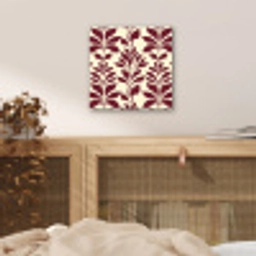 Abstract - Bladeren - Burgundy aluminium wit klein 46 -sfeer3