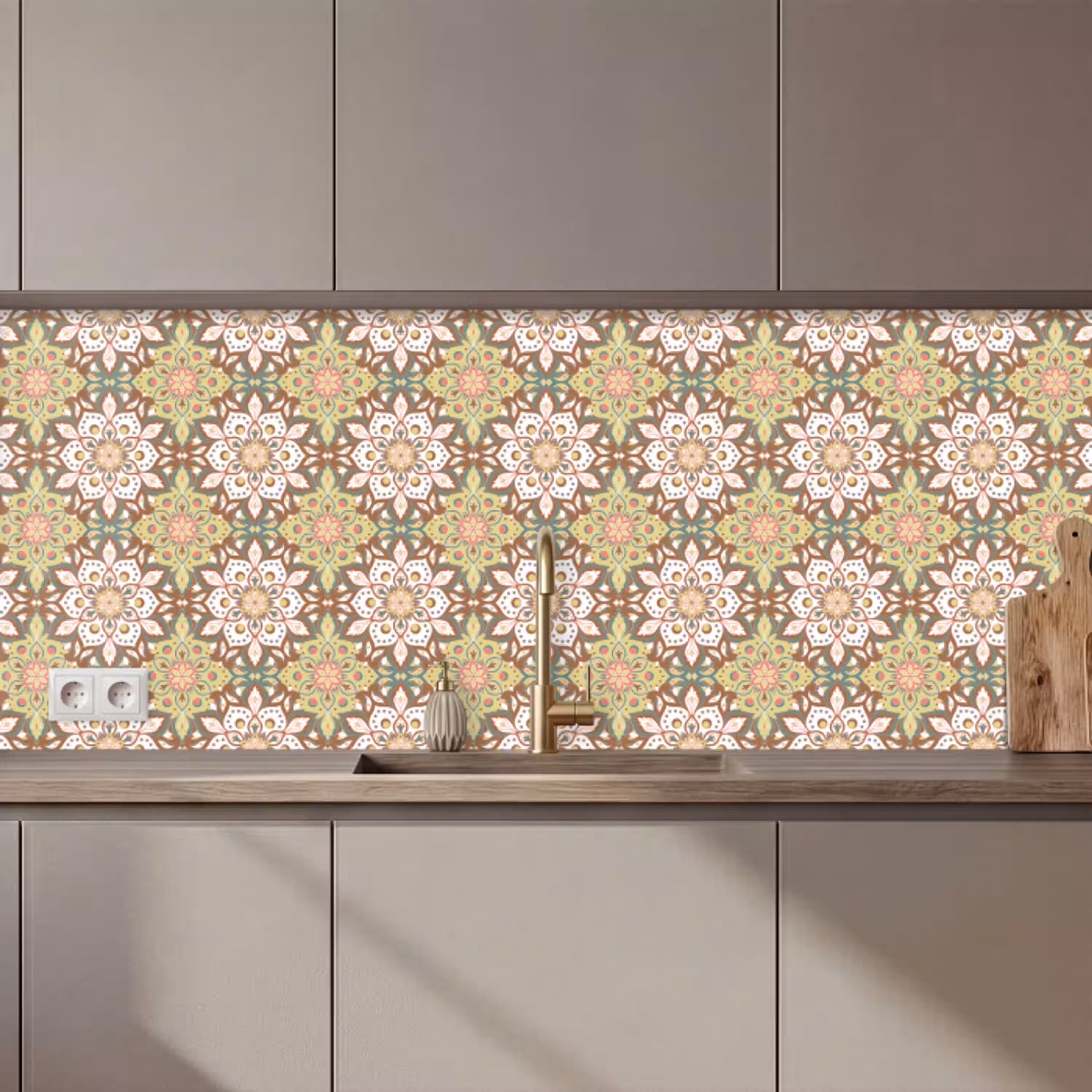 Mandala - Bohemian - Bloemen - Patronen keuken achterwand 2 middel 871 zz_3dshopping