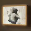 Abstract - Liefde - Zwart wit - Modern Light Box met batterij (Wandlamp) middel -z3d_website