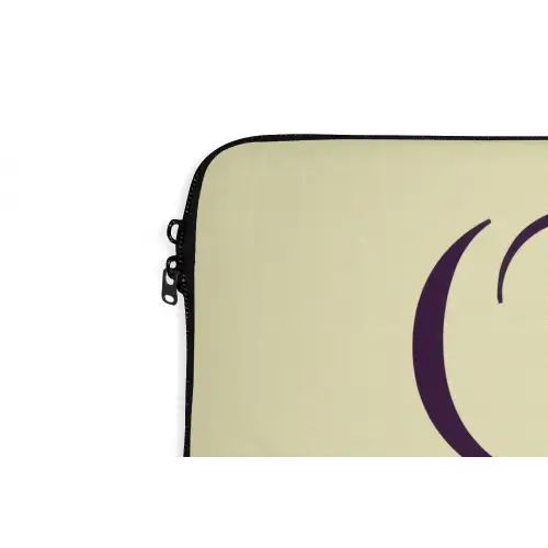 Oh hi - Geel - Monogram laptophoes neopreen klein -detail