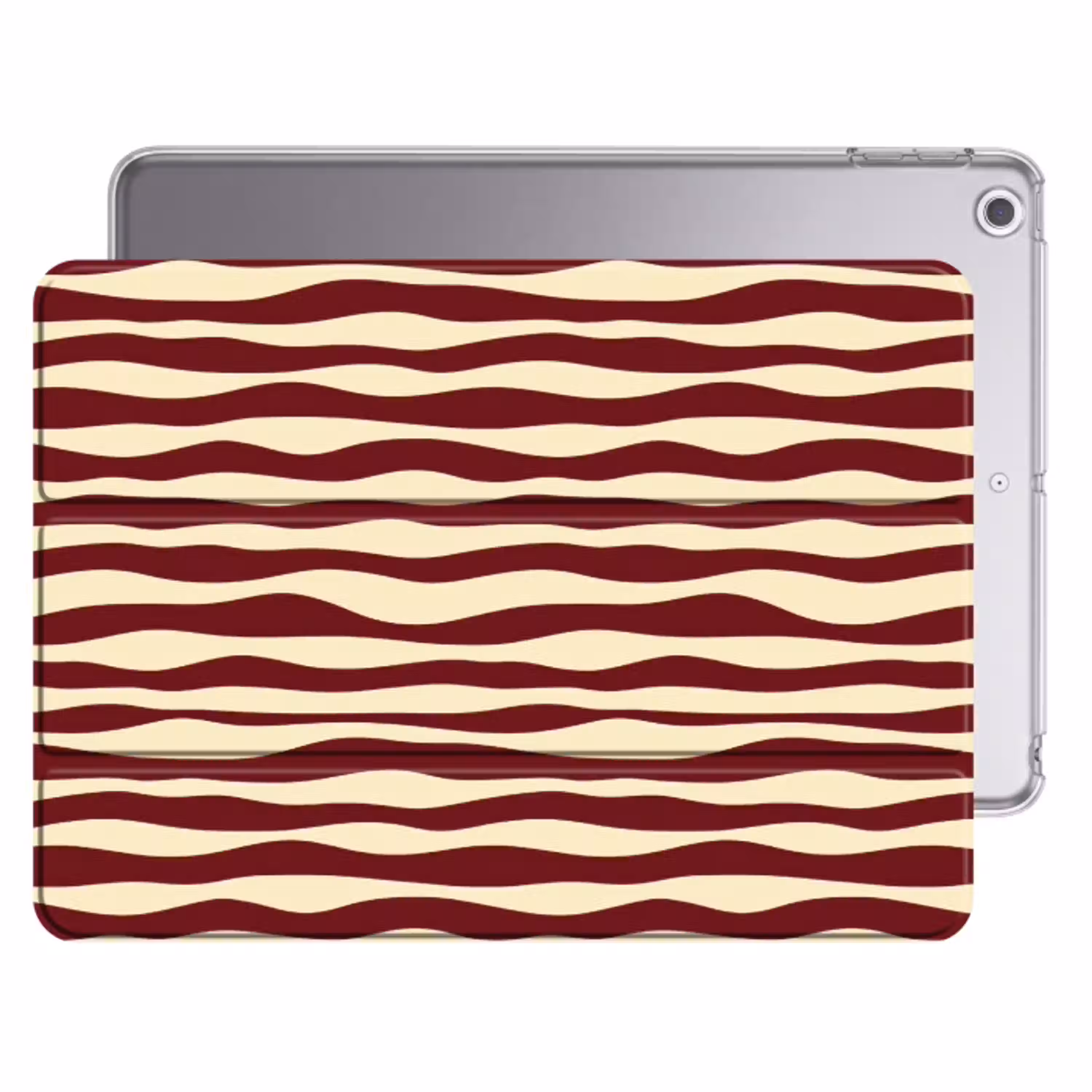 Golven - Rood - Patroon - Crème Apple iPad 2017 middel 1172 -threedimensional_3d_global