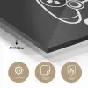 Gamen - Quotes - Controller - Born to game - Zwart - Wit plexiglas 5mm klein -sfeer2