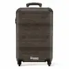 Donker verweerd hout met horizontale planken NBS - Handbagage koffer - Volwassenen Unisex middel -productfoto_recht