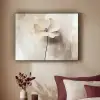 Bloem - Beige - Verf - Schaduw Textielframe - compleet frame klein -sfeer1