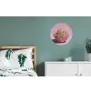 Noodles - Edelstenen - Stokjes - Roze Wandcirkel aluminium klein -slaapkamer