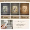 Boom - Bloemen - Goud - Beige Light Box met kabel (Tafellamp) klein -USP_lichtkleurNL