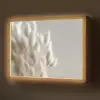 Pluimen - Beige - Minimalistisch Light Box met batterij (Wandlamp) middel -z3d_website