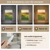 Gras - Heuvels - Zon - Natuur - Landschap Light Box met kabel (Tafellamp) klein -USP_lichtkleurNL