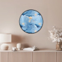 Walvissen - Oceaan - Blauw Fotolijst rond zonder passe partout klein 856 -sfeer3