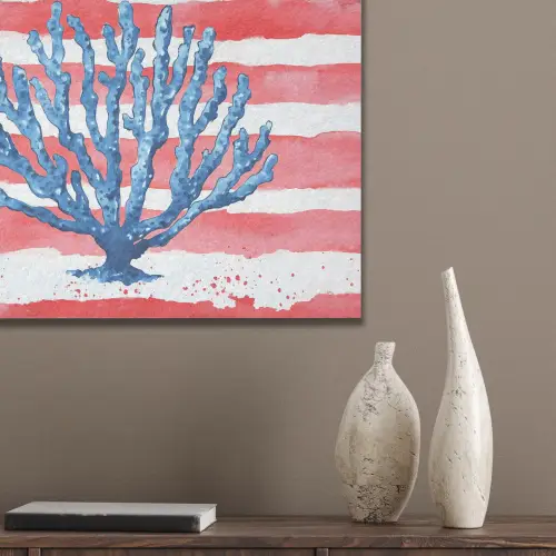 Koraal - Verfstructuur - Rood - Blauw PET vilt klein -sfeer6_closeup