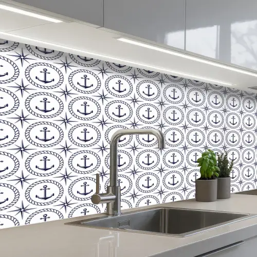 Anker - Haven - Blauw - Wit keuken achterwand 2 middel 871 -3d_schuin