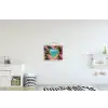 Hart - Zee - Muur textielposter latten blank klein -kinderkamer