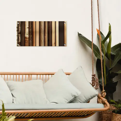 Hout - Planken - Natuurlijk tuinposter los doek klein -sfeer7