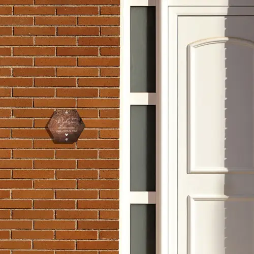 Verweerd metaal - Sierlijk Naambord Hexagon klein -sfeer3-hexagon-XS