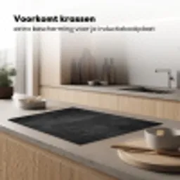 Beton - Robuust - Vintage - Rustiek - Grijs - Zwart Inductie beschermer vinyl 3mm klein -sfeer1