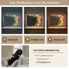 Citroenen - Peper - Kruiden - Graffiti - Verf - Abstract Light Box met batterij (Wandlamp) middel -USP_lichtkleurNL