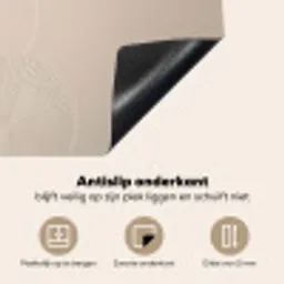 Japandi - Beige - Modern Inductie beschermer vinyl 3mm middel -sfeer4