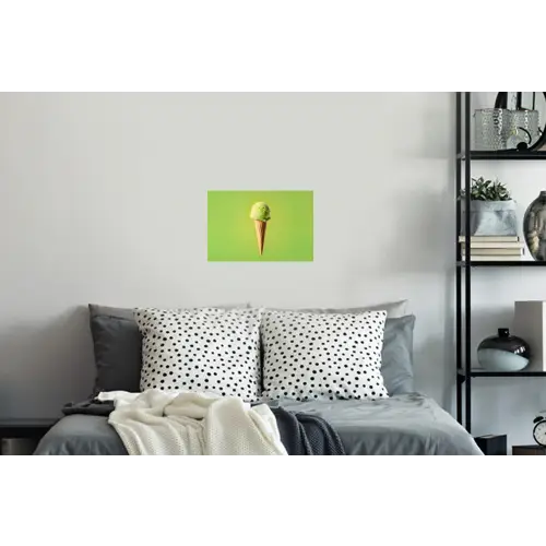Hoorntje - Schepijs - Groen Muursticker klein -slaapkamer