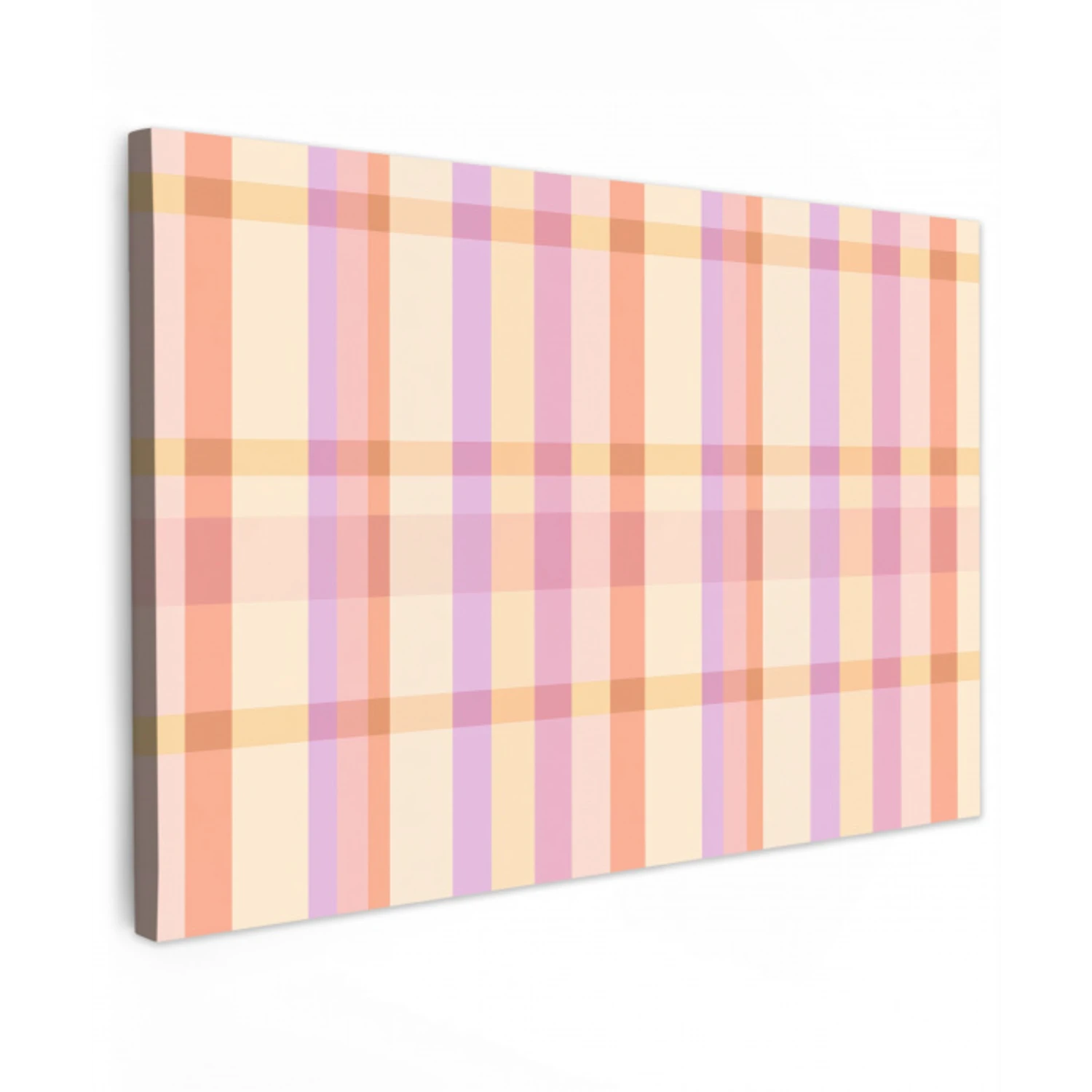 Pastel - uitpatroon - Geometrisch Tuinposter op houten frame 2 cm dik klein 845 -3d