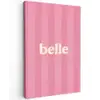 Roze - Gestreept - Belle Tuinposter op houten frame 2 cm dik klein -3d