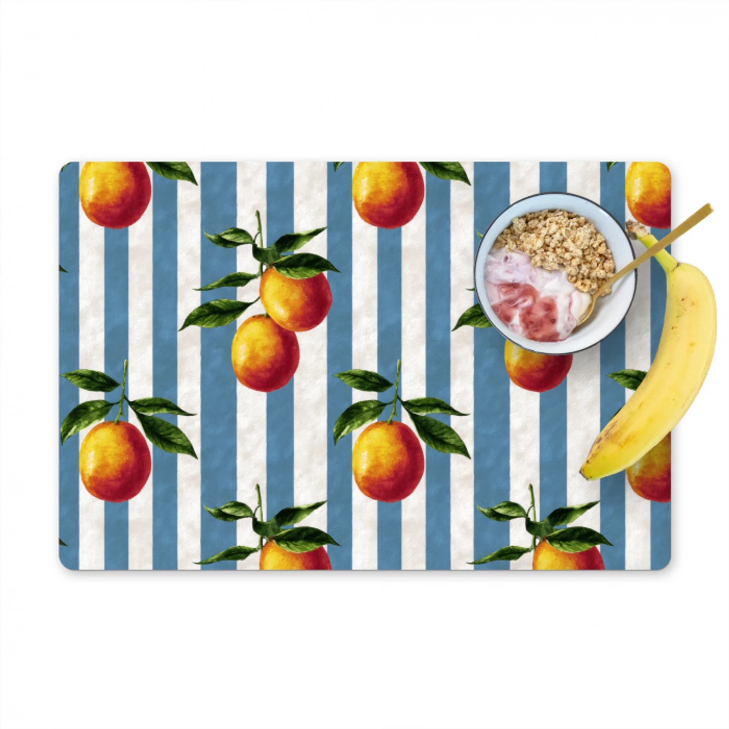 Strepen - Citroen - Blauw Placemat vinyl groot 368 -zzzproduct_Kitchenyeah-website