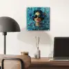 Vrouw - Bloemen - Vlinders - Blauw - Abstract plexiglas 5mm klein -sfeer6