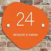 Oranje - Klassiek Naambord Organisch middel -sfeer10